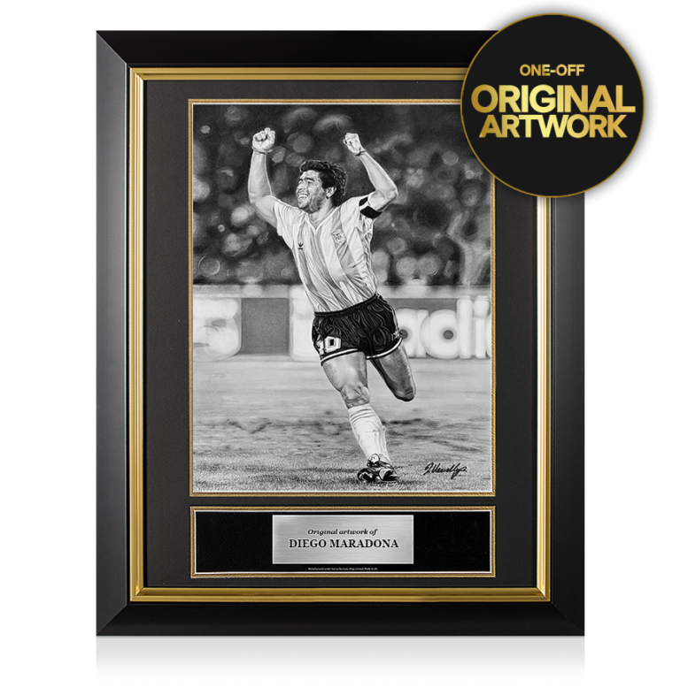 original_framed_maradona_celebration_artwork